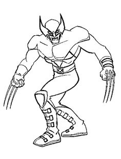 Wolverine clipart black and white 
