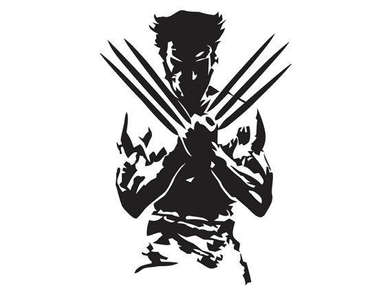 Wolverine x man valentine clipart black and white 