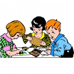 classroom group work cartoon