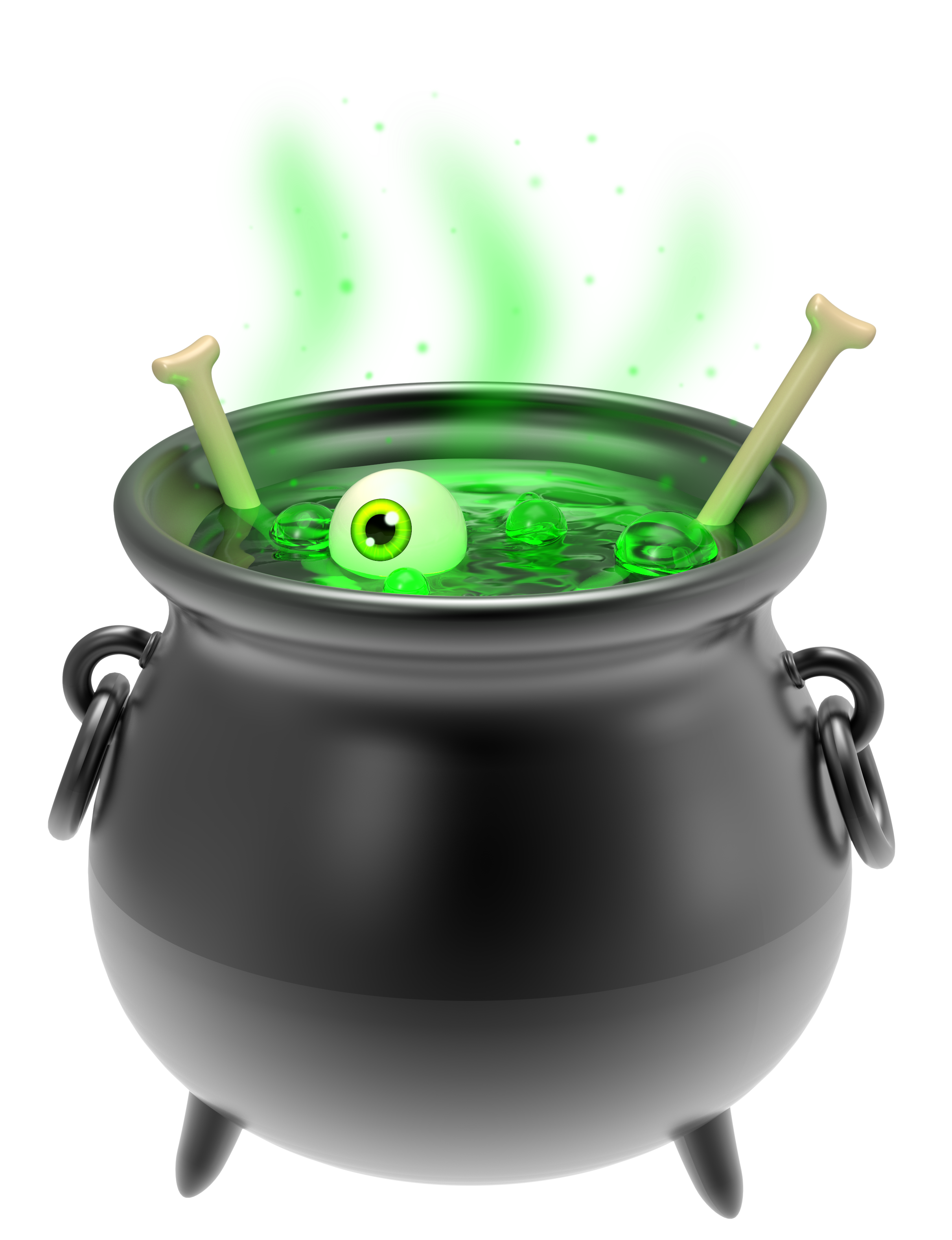 Witch Black Cauldron PNG Clipart Image.
