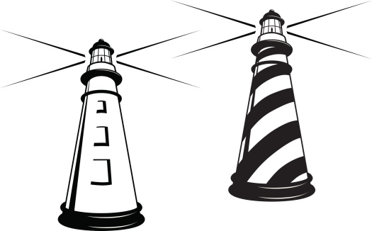 Christian lighthouse clipart black and white 