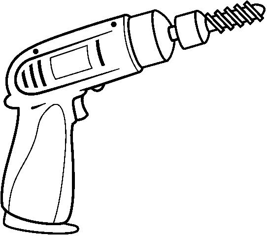 Drill clipart black and white 