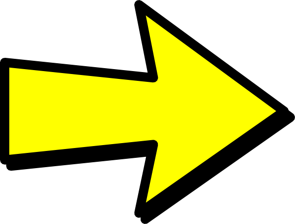 Yellow arrow clipart no background 