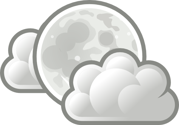 Night clouds clipart 