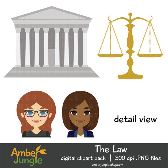 Law Clipart Lawyer Judge Legal Clip Art Attorney by AmberJungle 