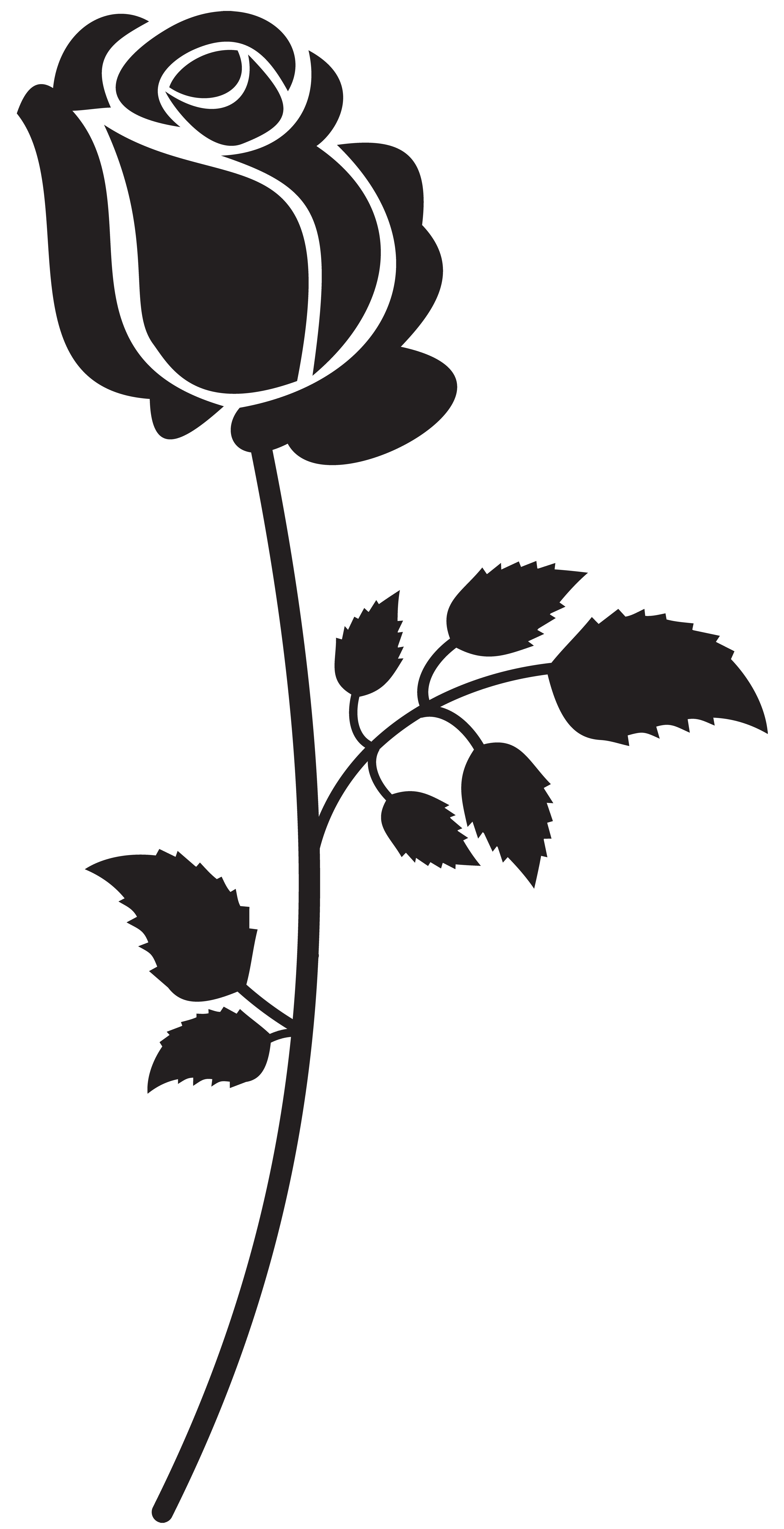Free Rose Silhouette Cliparts, Download Free Rose Silhouette Cliparts png images, Free ClipArts
