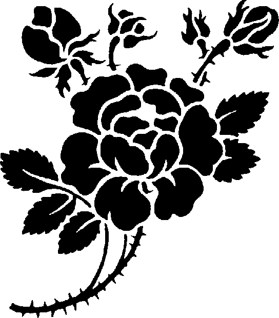 Rose silhouette clip art 