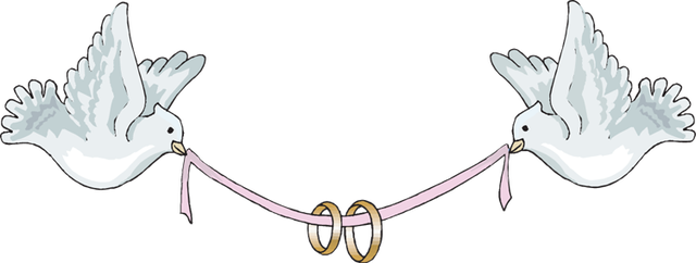 Rings wedding clipart 