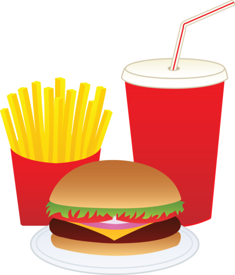 Fast food meal clipart 