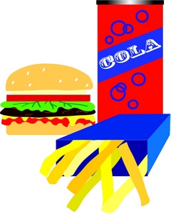 Burger And Fries Clipart Image 
