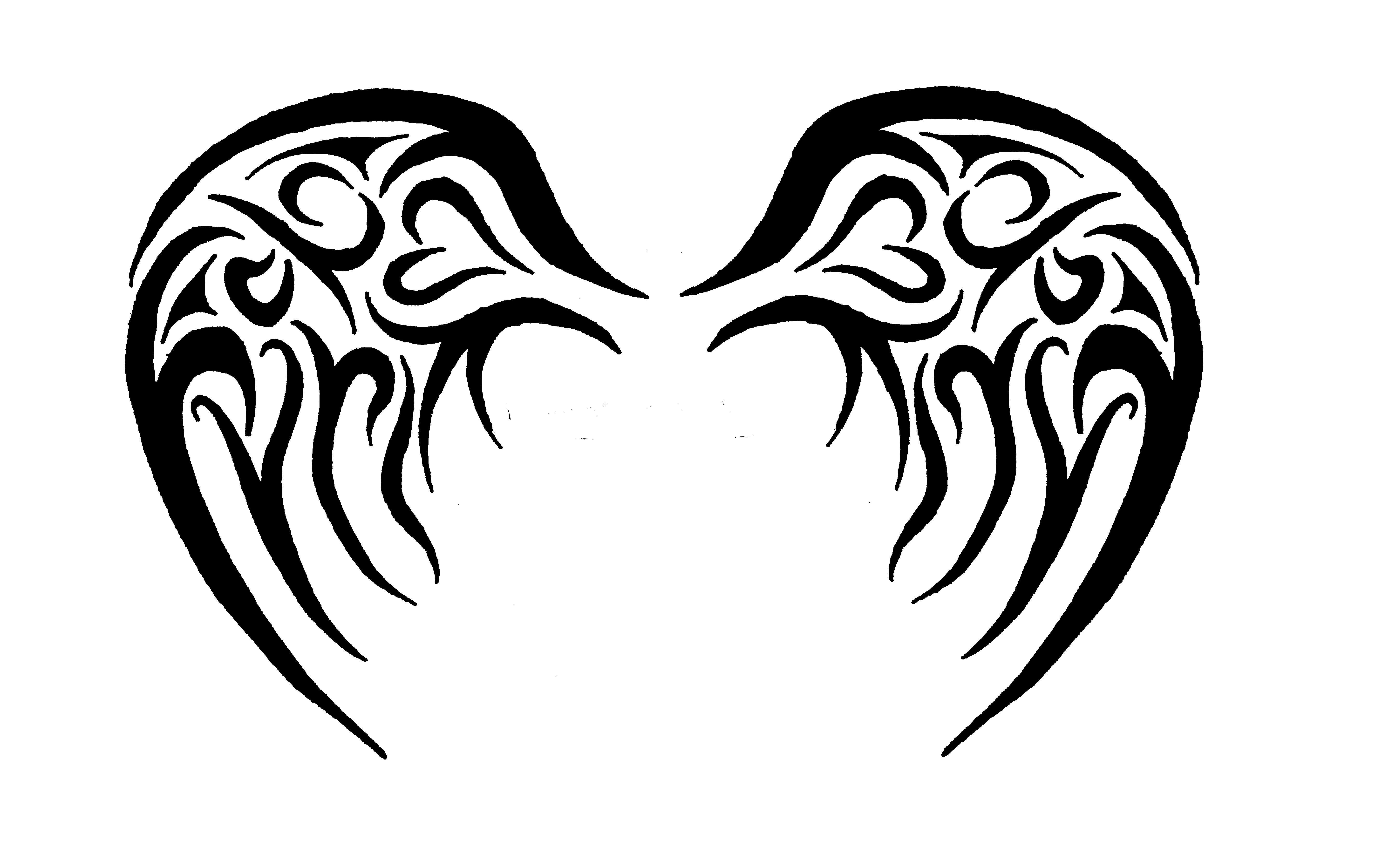 Heart With Angel Wings Sketches 