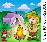 Boy scout camping clipart 