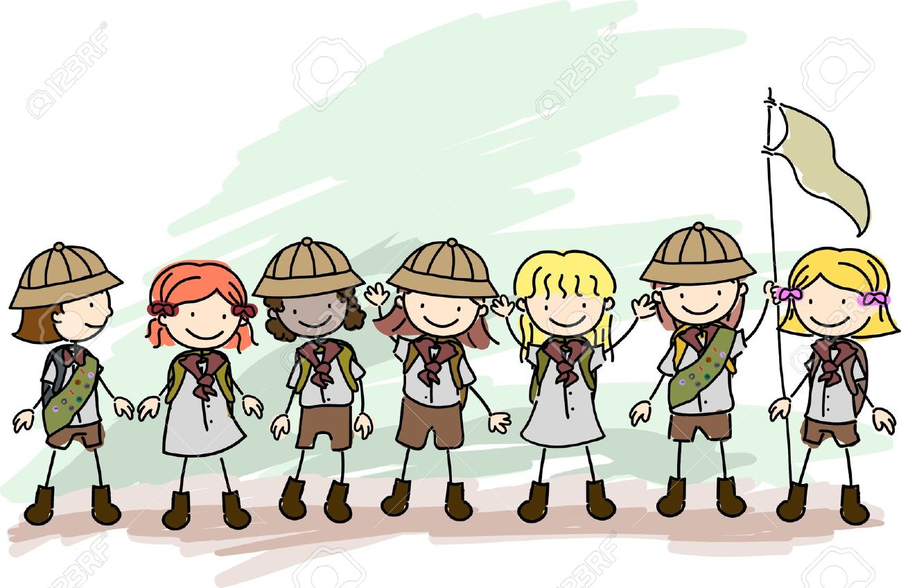 Girl scout camping clipart 