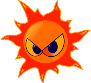 Sun clipart red eyes 