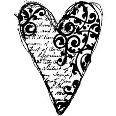Victorian heart clipart 