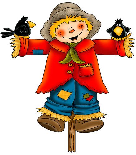 Cute autumn scarecrow country clipart for grandkids and trick or 