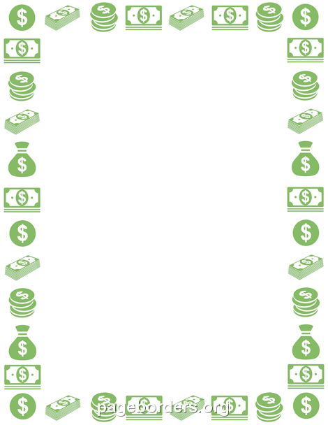 Money Border: Clip Art, Page Border, and Vector Graphics 