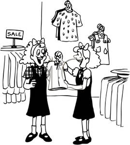 Clothes shopping clipart 