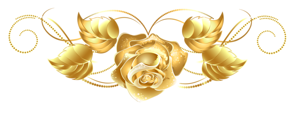Gold rose clipart 