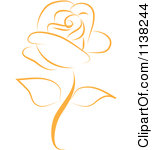 Gold Rose Clipart 