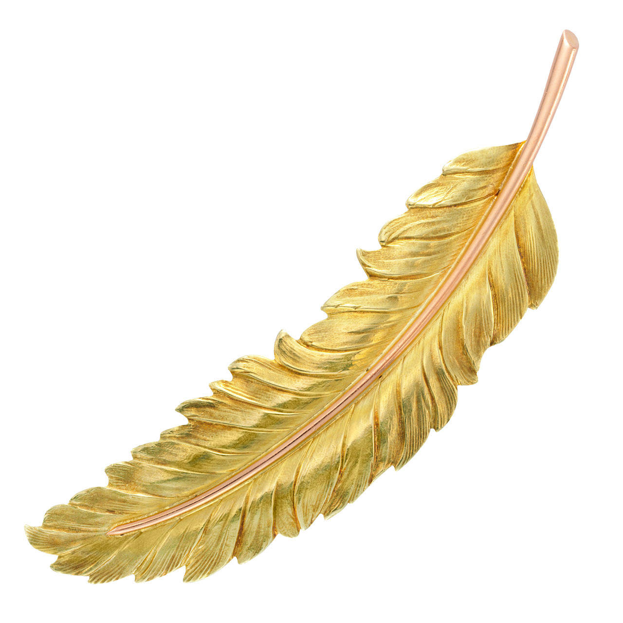 A Yellow and Rose Gold Feather Hair Clip � Jewels du Jour 