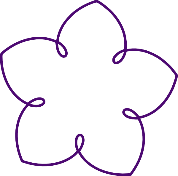 Purple Flower Shape Clip Art at Clker 