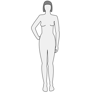 Woman body outline clipart 