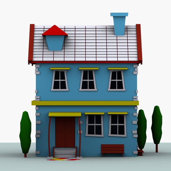 cartoon house 3d model free download - Clip Art Library