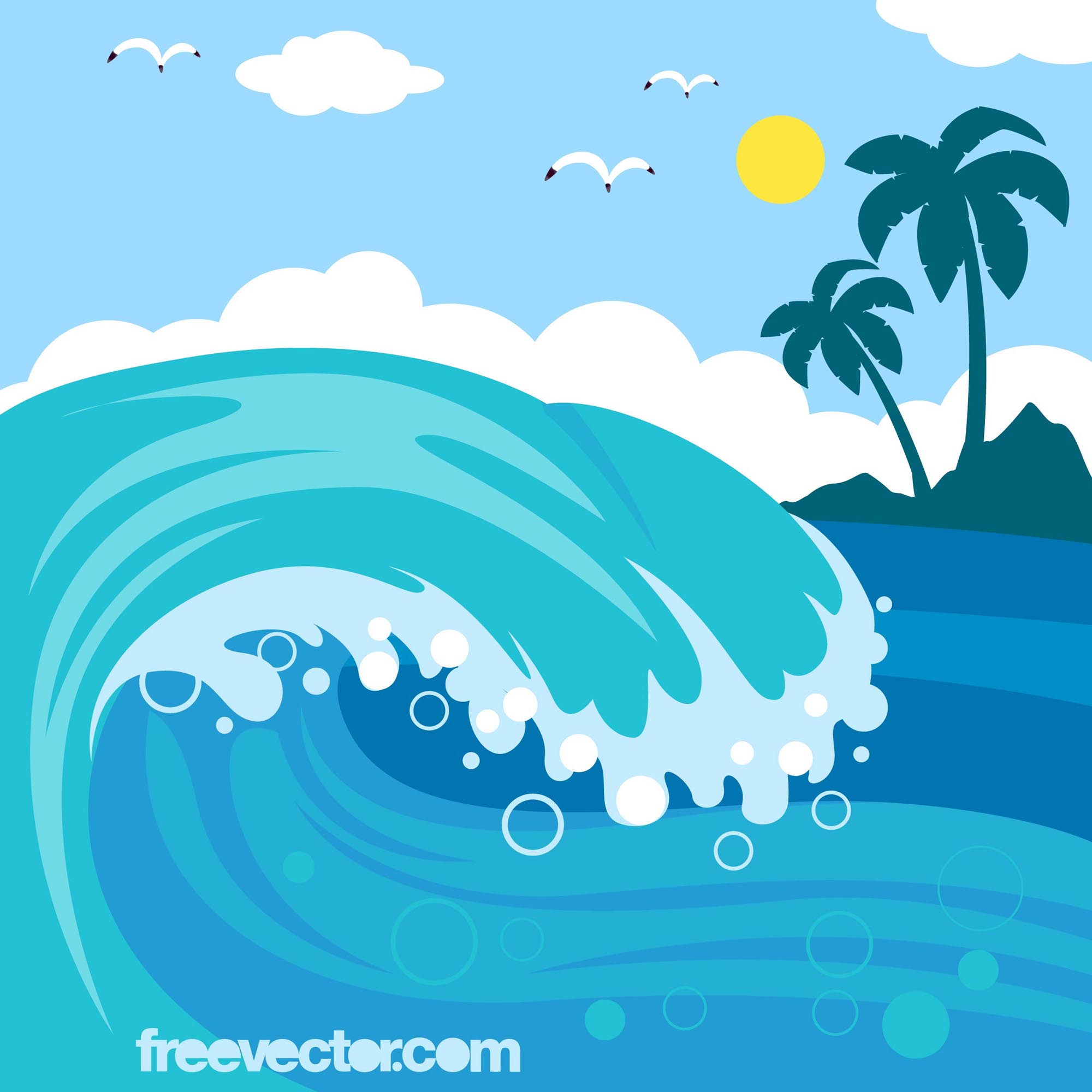 cartoon ocean waves - Clip Art Library