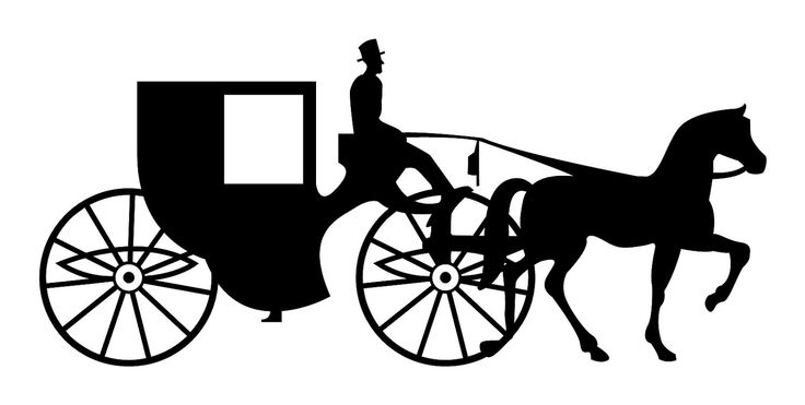 Horse and carriage funeral image clipart silhouette 