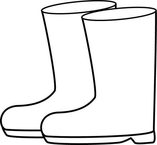 Clipart Outline Of Boots 