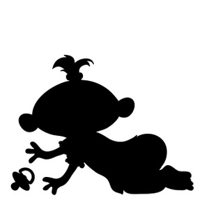 Baby Silhouette Clipart Image 