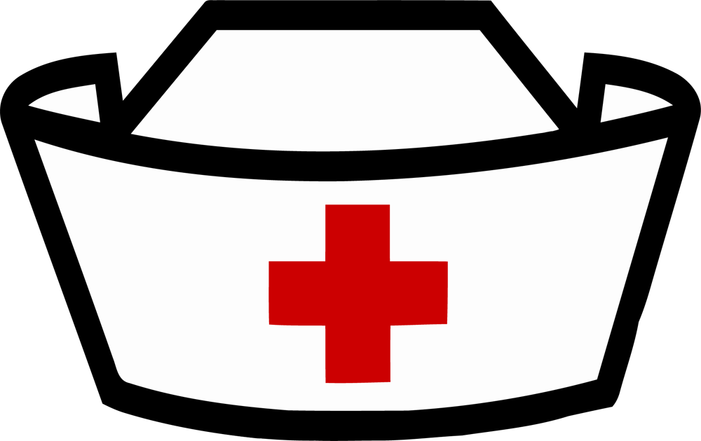 Nurse Hat Clipart Black And White 