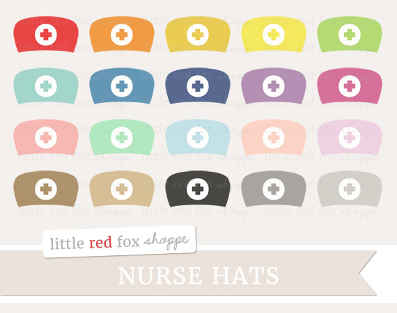 Nurse Hat Clipart Medical Clip Art Nursing by LittleRedFoxShoppe 
