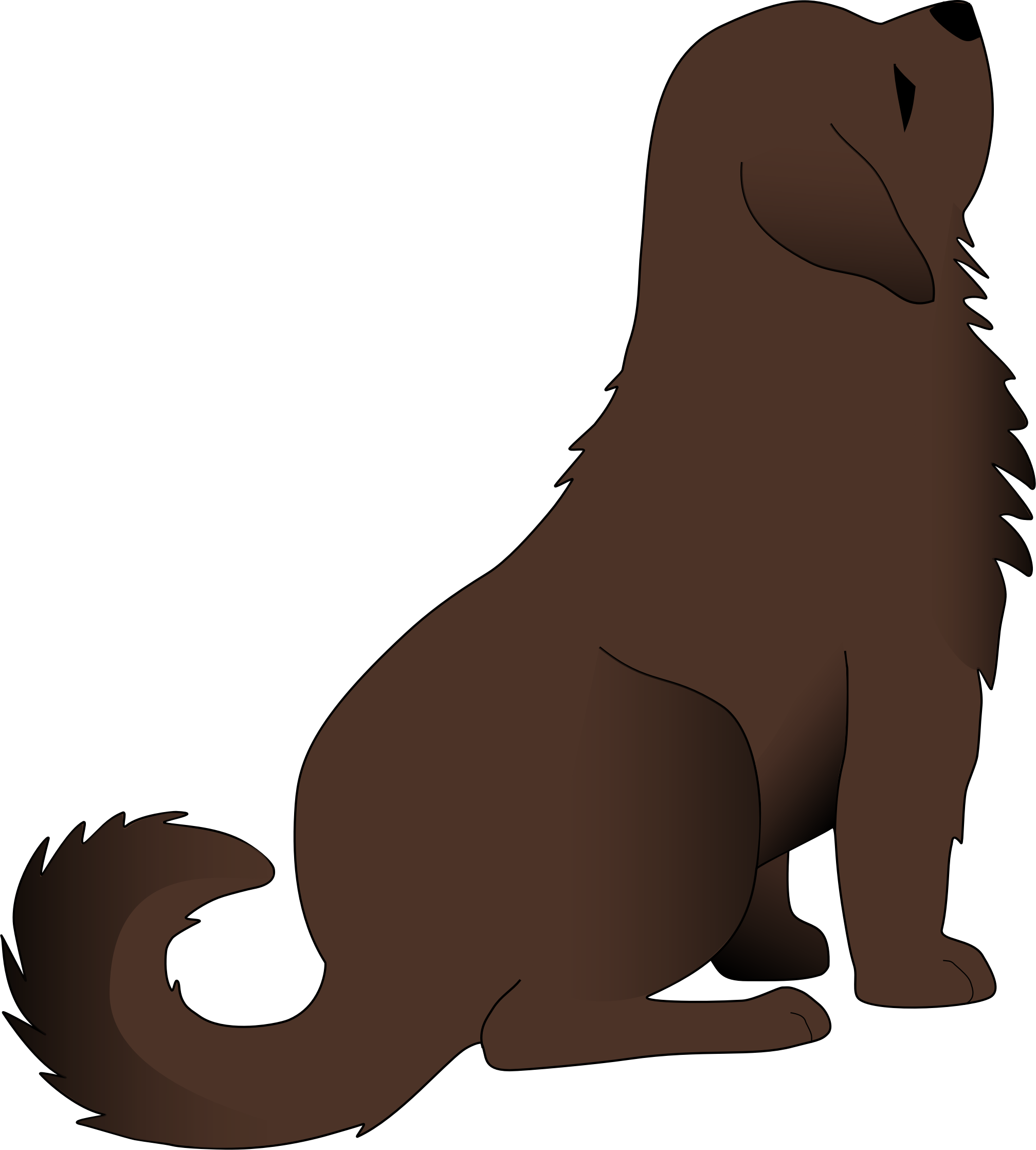 Clipart brown dog 