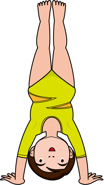 Little Girl Gymnastics Clip Art 