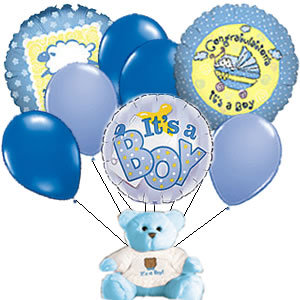 Boy Teddy Bear Balloon Bou 