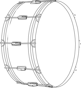 Bass drum clipart black and white 