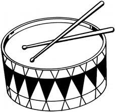 Drum clipart black and white 