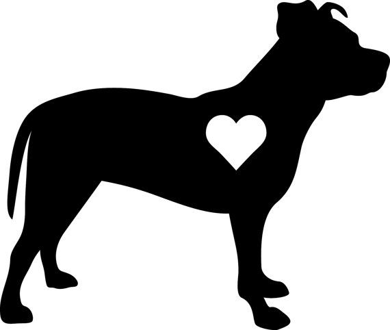 Pit Bull Silhouette Clipart 
