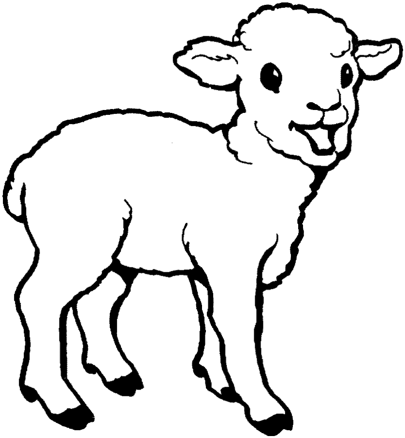 Free printable lamb clipart 