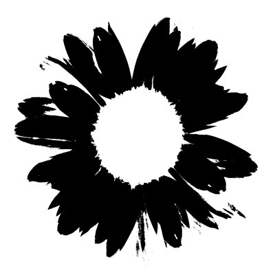Black And White Daisy Clipart 