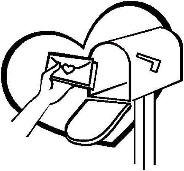 Valentine mailbox clipart