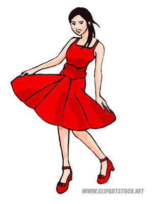 A clipart of a girl 