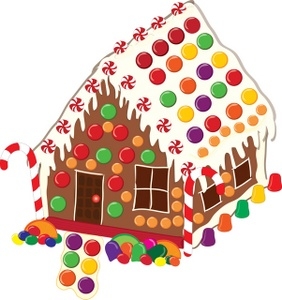 Christmas Gingerbread House Clipart 