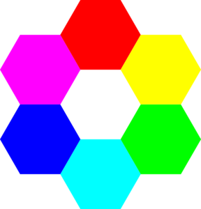 Rainbow Hexagons Clip Art at Clker 