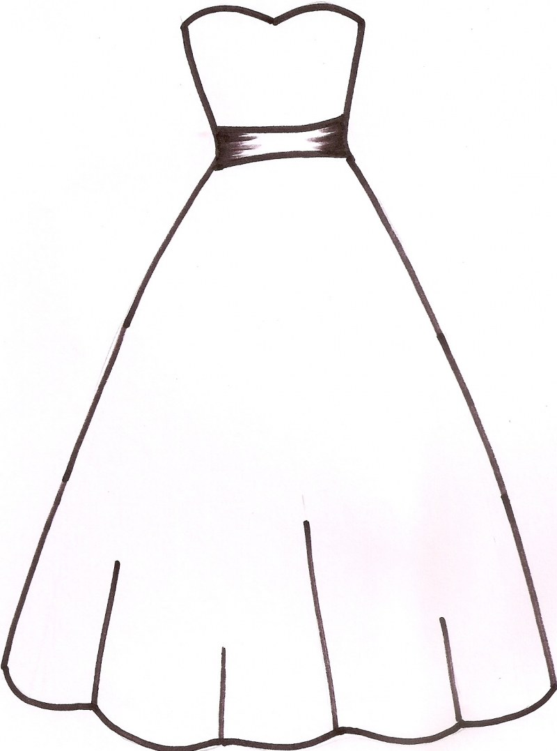 Blank white dress clipart 