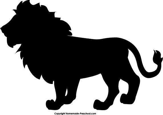 Black lion clipart 