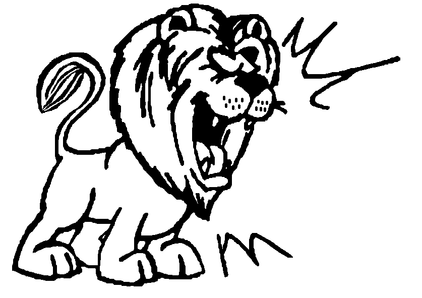Lion Roaring Clipart Image 