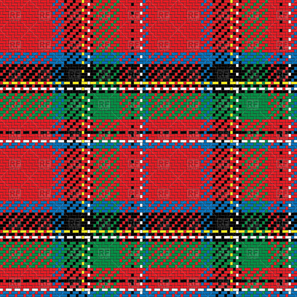 Scottish plaid clipart 